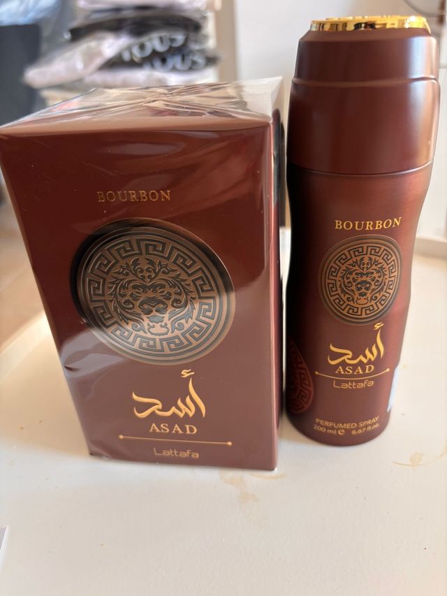 Lattafa Asad Bourbon Perfume y Desodorante