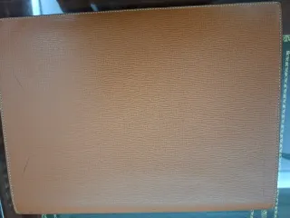 Cartera portafolio Loewe Piel Marrón y Dorado.Medi