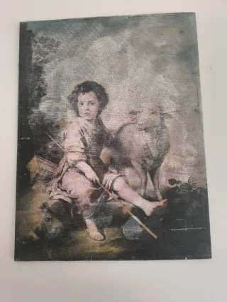 Cuadro antiguo El Buen Pastor