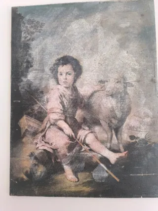 Cuadro antiguo El Buen Pastor