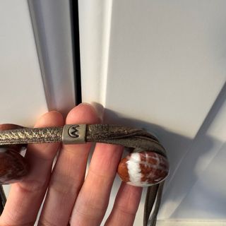 Piccola borsa vintage pelle bronzo