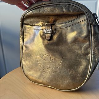 Piccola borsa vintage pelle bronzo