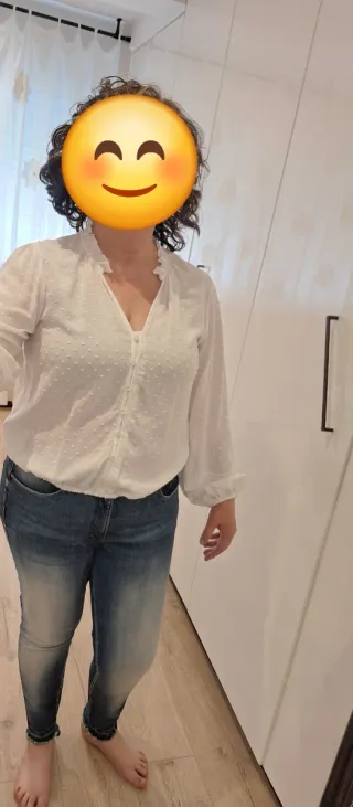 Blusa romántica blanca