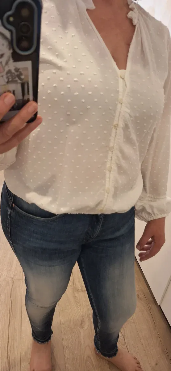 Blusa romántica blanca