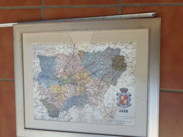 Cuadro Marco Madera Mapa Jaén