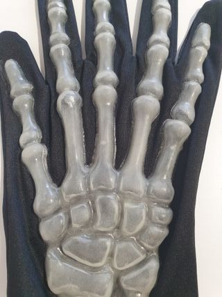 Guantes esqueleto fluorescentes disfraz adulto