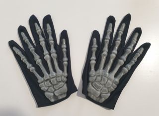 Guantes esqueleto fluorescentes disfraz adulto