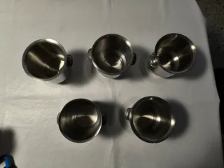 Lote 5 cubiteras inox