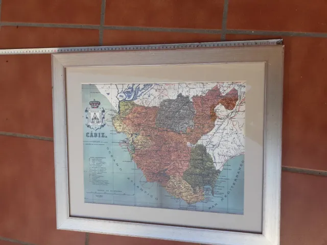 Cuadro Marco Madera Mapa Cádiz