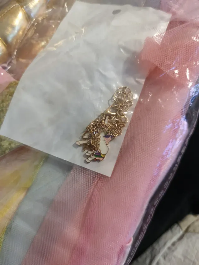 Vestido Princesa Unicórnio Arco-Íris 5/7 Anos