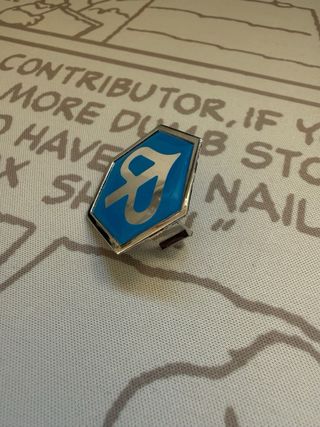 Logo frontal Piaggio hexagonal azul - NUEVO