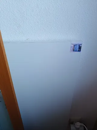 MADERA Cabecero o Tablero tv liso blanco 2.60x1m