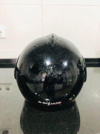 Casco de moto negro talla L