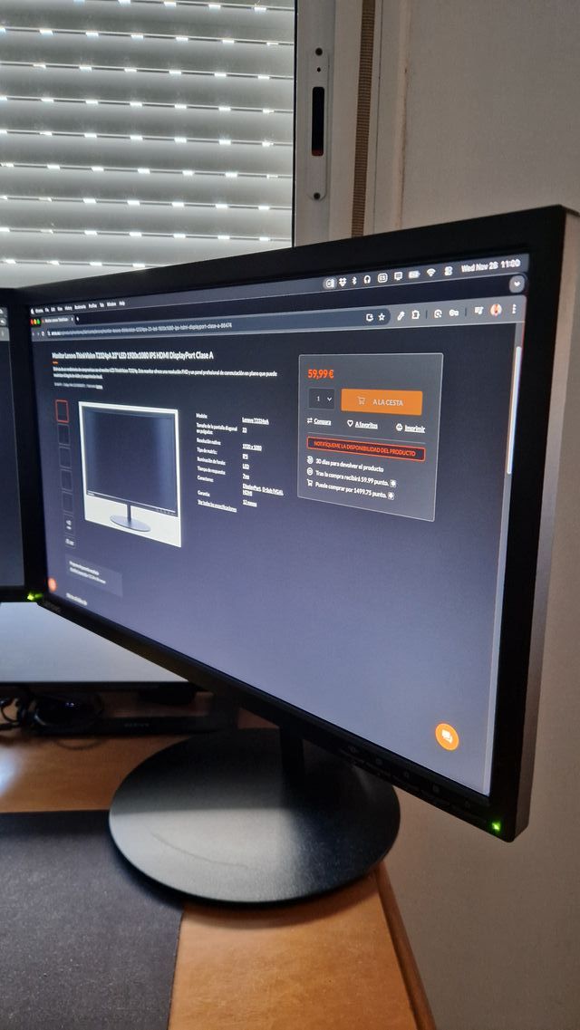 4 Monitores Lenovo T2324PA Full HD
