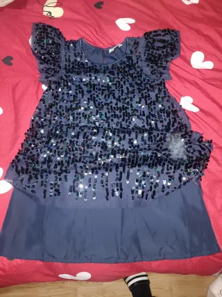 Vestido fiesta niña lentejuelas 9 a 10 años