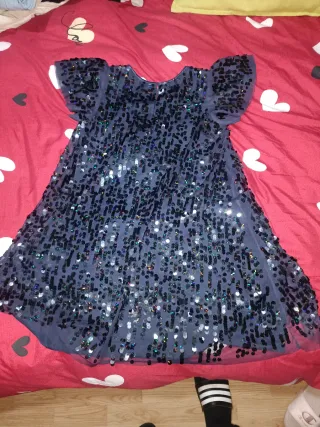 Vestido fiesta niña lentejuelas 9 a 10 años