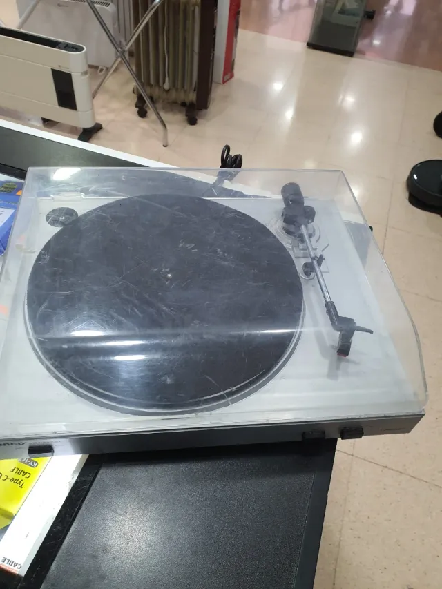 Tocadiscos Lenco Plata/Negro