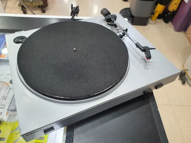 Tocadiscos Lenco Plata/Negro