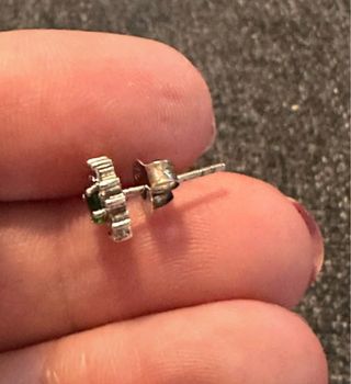 Orecchini Argento 925 con Zirconi Verdi