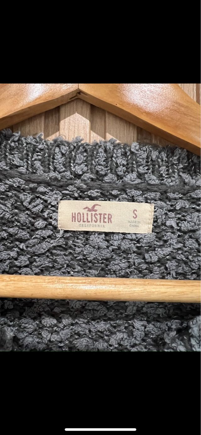 Jersey Hollister gris talla S