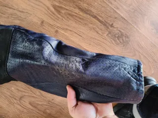 Traje de moto 2 piezas azul y rosa