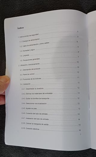 Manual Lavadora Teka TK4 1270