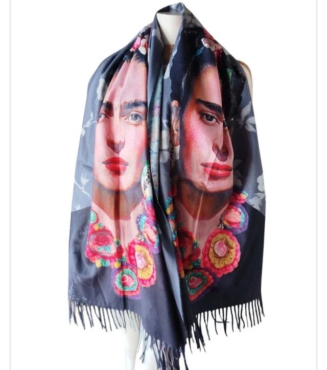 Maxi bufanda Frida doble estampado
