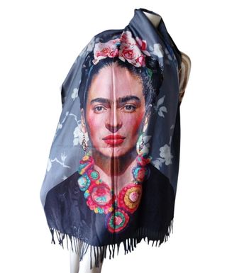 Maxi bufanda Frida doble estampado