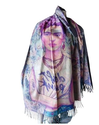 Maxi bufanda Frida doble estampado