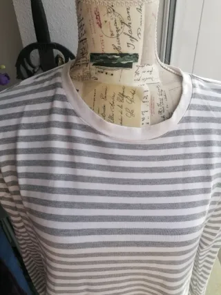 Camiseta Made in Italy Rayas Encaje