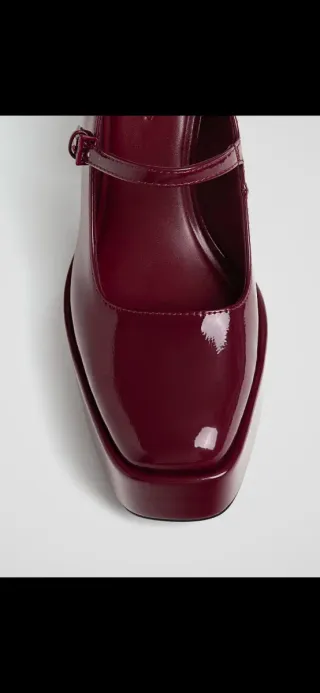 Zapatos tacón burdeos plataforma