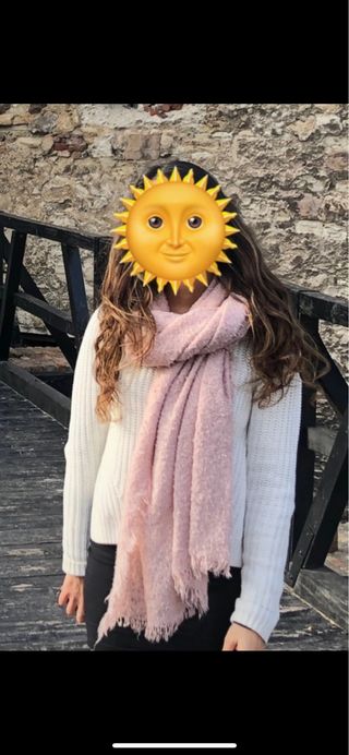 Bufanda rosa extra suave