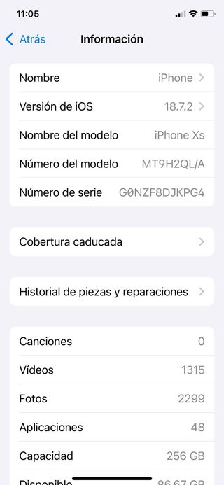 iPhone Xs 256 GB Space Gray