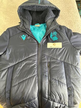 Abrigo Macron Azul y Turquesa