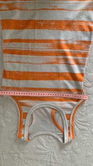 Camiseta Nike Mujer Talla S Naranja y Gris