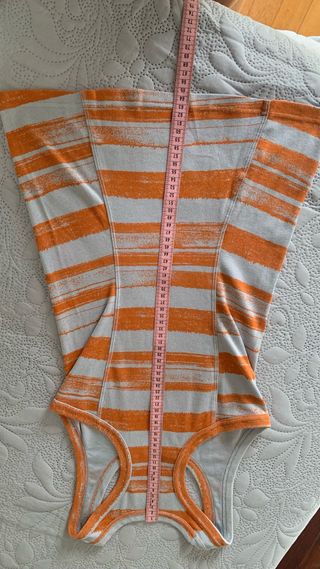 Camiseta Nike Mujer Talla S Naranja y Gris