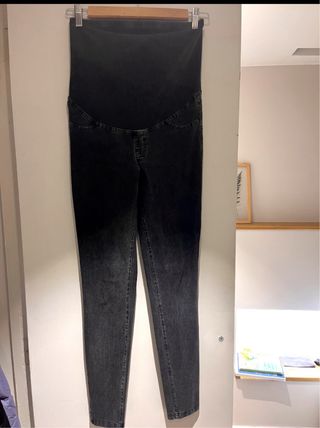 Vaqueros Premamá H&M Gris Skinny Elásticos