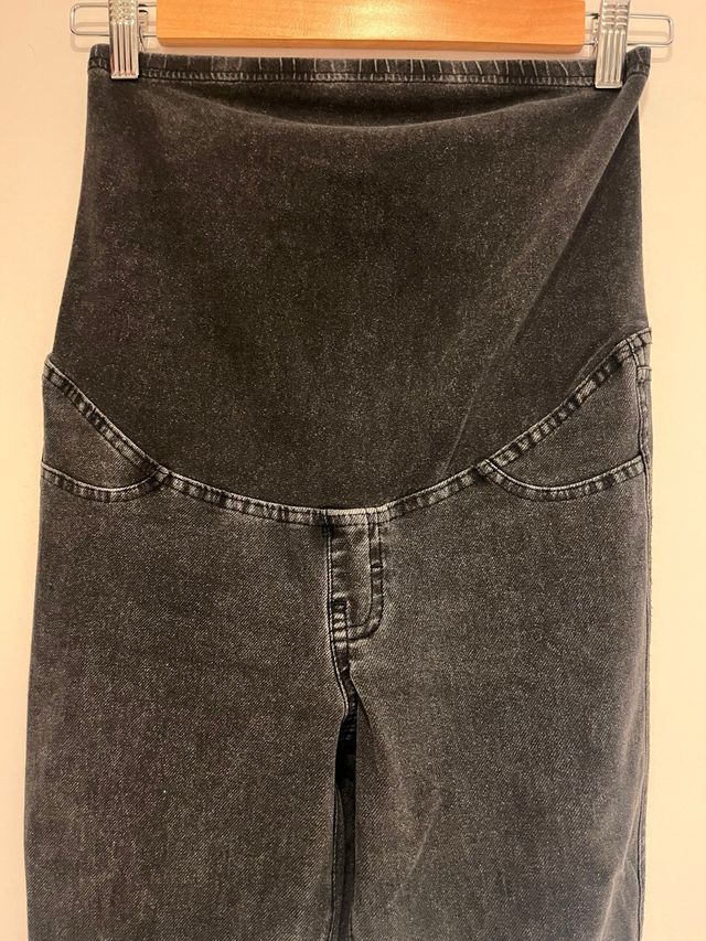 Vaqueros Premamá H&M Gris Skinny Elásticos