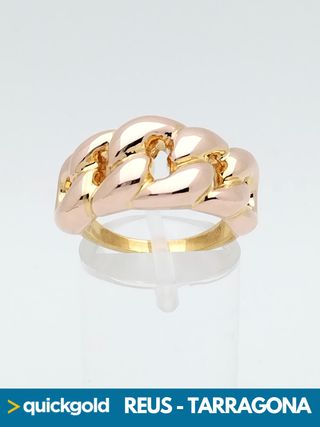 Anello oro bicolore 18K T15