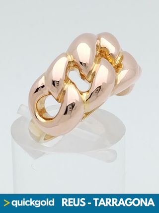 Anello oro bicolore 18K T15