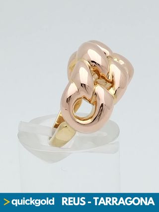 Anello oro bicolore 18K T15