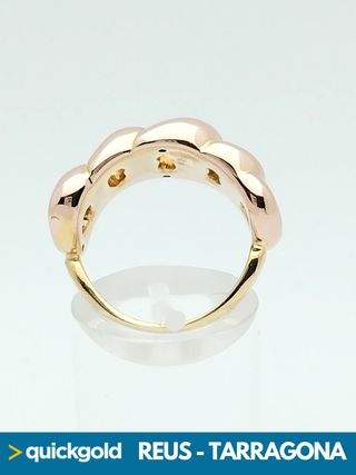 Anello oro bicolore 18K T15