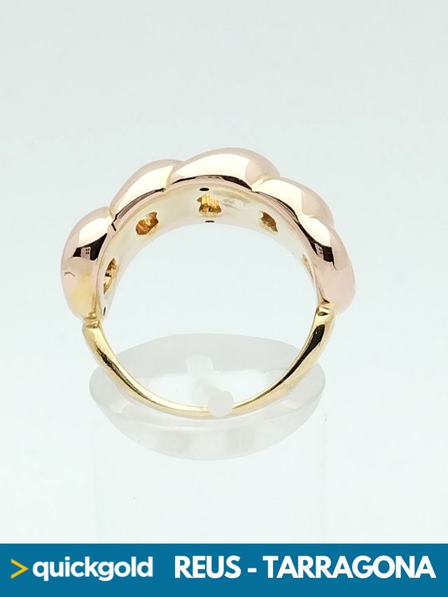 035-01-00848 ANILLO ORO 18K BICOLOR T15