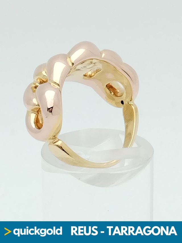035-01-00848 ANILLO ORO 18K BICOLOR T15