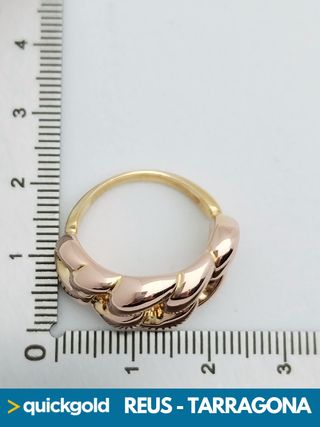 Anello oro bicolore 18K T15