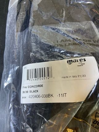 : Aletas Mares Concorde Negras 38/39