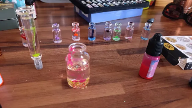 Mini botellas cera gel artesanales