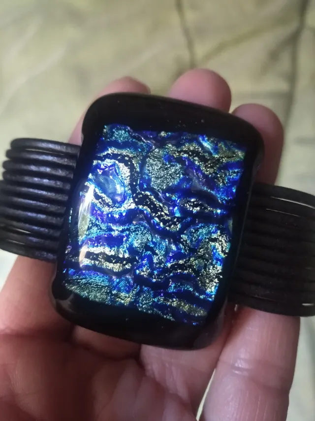 Pulsera Diseño Propio Azul y Plateada