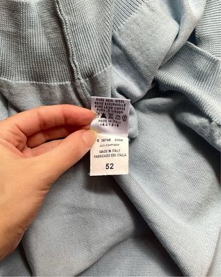 Gilet lana azzurrino vintage Bramante