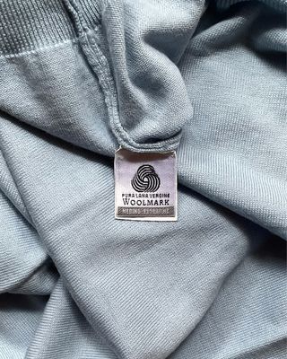 Gilet lana azzurrino vintage Bramante